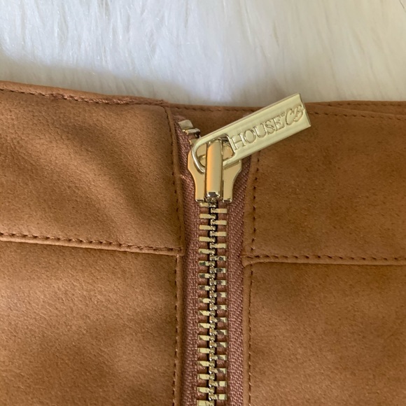 HOUSE of CB Tan Leatherette Pencil Skirt XS - Picture 12 of 13